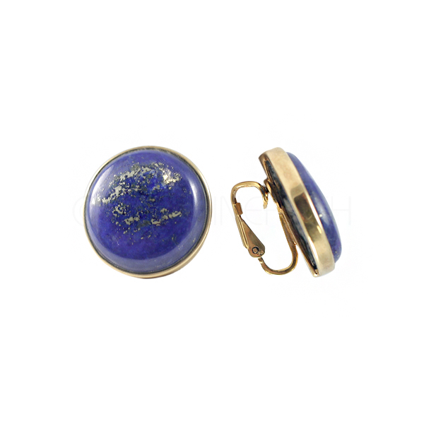 Lapis Lazuli Clip On Earrings 